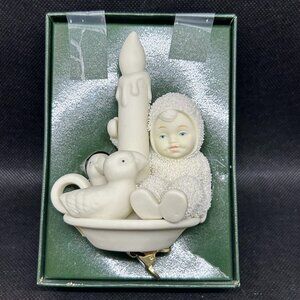 Department 56 Snowbabies "Candlelight...Season Bright" clip ornament